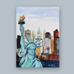 Freiheitsstatue 2015 )(110 x 90 cm, Öl auf Leinwand, gerahmt)